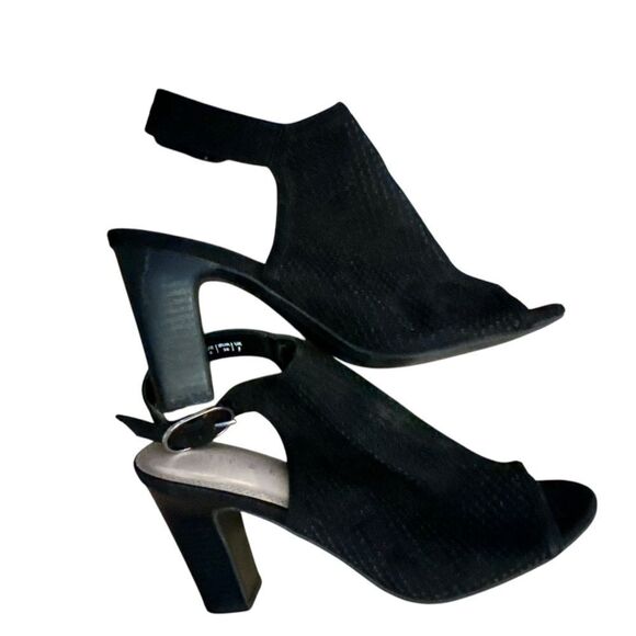 Kelly & Katie Heels Open Toe Black Size 6 - Picture 2 of 9